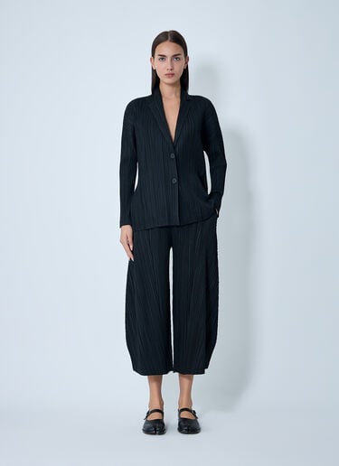 Pleated Single Breasted Blazer Pleats Please Issey Miyake Pleated Single Breasted Blazer Black plp0262013
