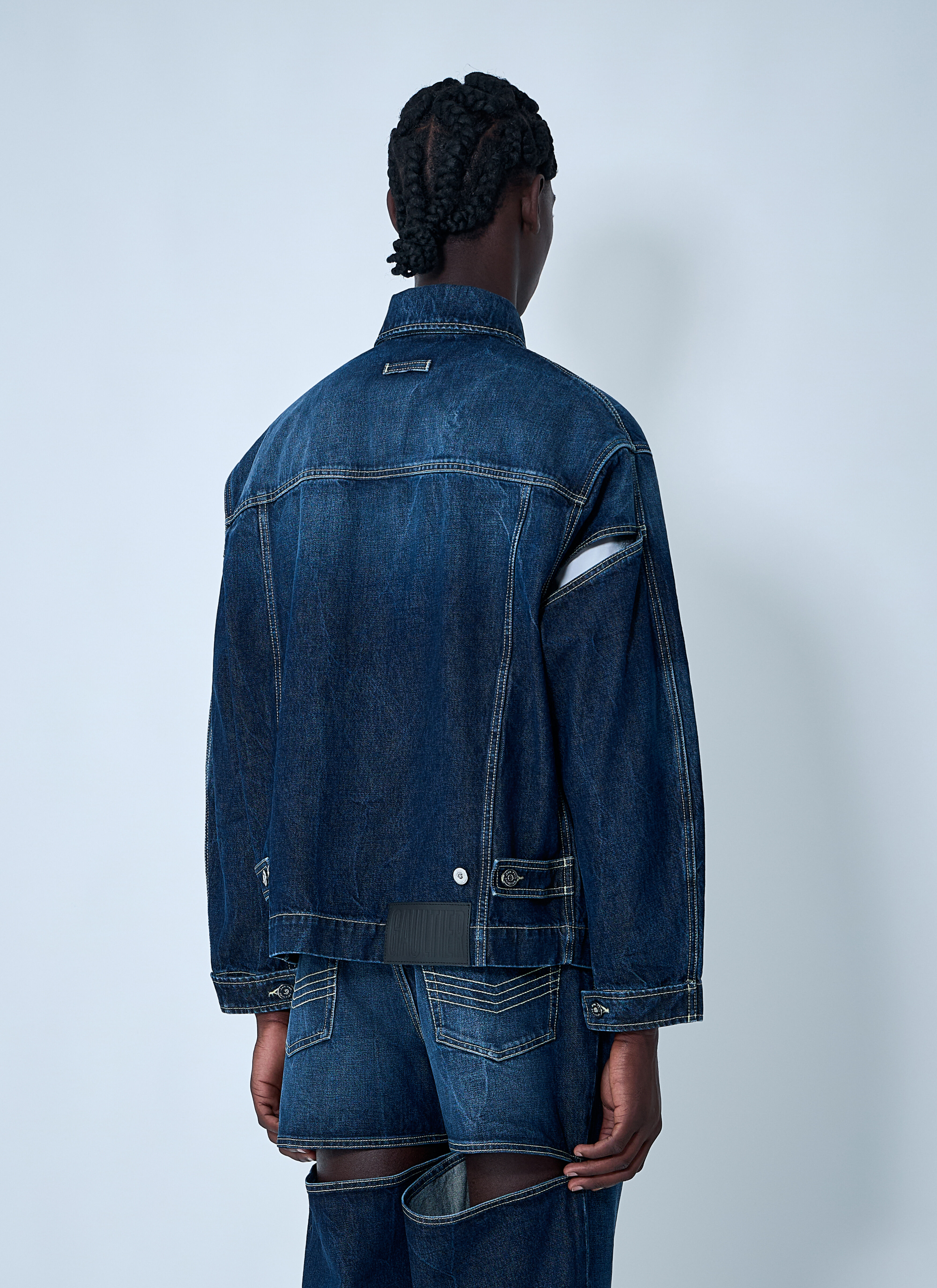 Jean Paul Gaultier Men's' Cut.Out Denim Jacket in Denim | LN-CC®