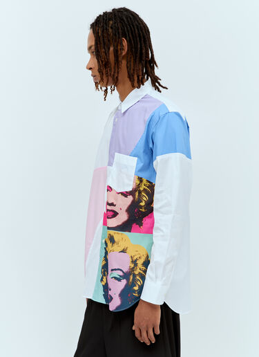 Comme des Garçons SHIRT x Andy Warhol 팝 아트 셔츠 화이트 cdg0156002