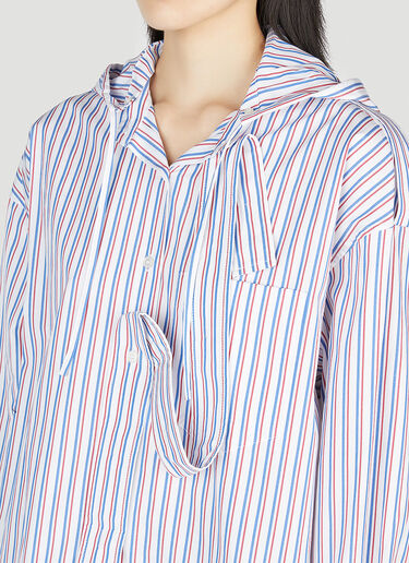 Meryll Rogge Deconstructed Hooded Shirt Blue mrl0252007