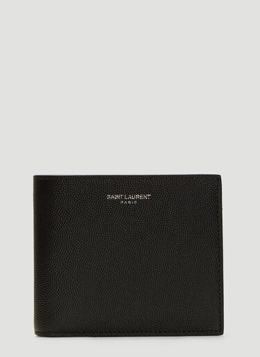 Saint Laurent Foil Stamped Bi-Wallet Black sla0138023