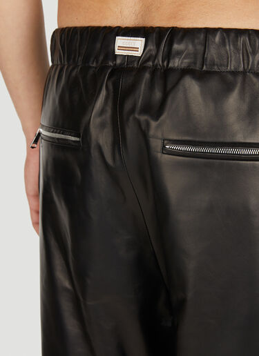 Gucci 皮革慢跑裤 黑色 guc0152302