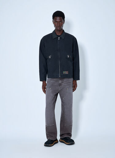 LN-CC® - Bott: Leather Collar Work Jacket - Navy Bott Leather Collar Work Jacket Navy bot0165001