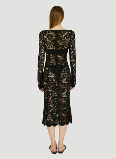 Dolce & Gabbana Square-Neck Lace Dress Black dol0247074