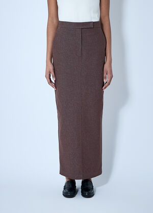 Max Mara Tailored Midi Skirt Brown max0260026