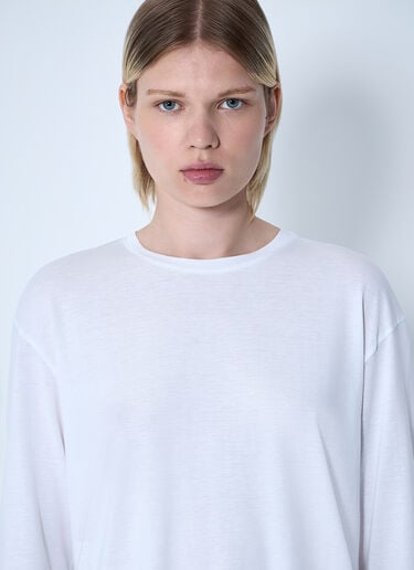 TOTEME Classic Long Sleeve T-Shirt White tot0261070