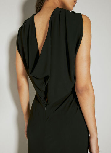 Saint Laurent Scarf Dress Black sla0253038