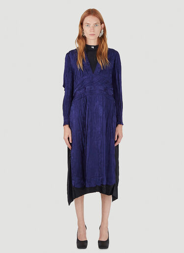 Balenciaga V-Neck Patched Dress  Blue bal0245111