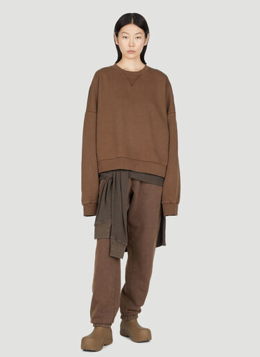 Entire Studios Boxy Crewneck Sweatshirt Brown ent0353005