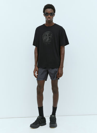 Stone Island 徽标印花 T 恤 黑色 sto0156099