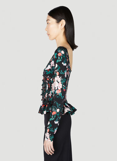 Black Rose Sculpted Top Rabanne Black Rose Sculpted Top Black pac0252003