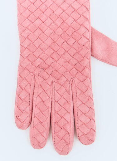 Bottega Veneta Intrecciato 麂皮手套  粉色 bov0257032