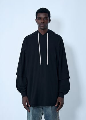 Rick Owens DRKSHDW Tommy Hustler Hooded T-Shirt Black drk0162008
