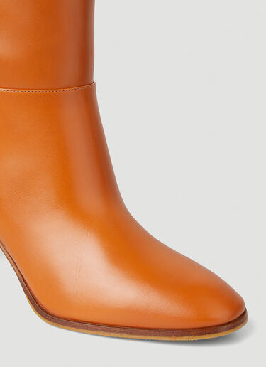 Gucci Half Horsebit Heeled Boots Orange guc0251079