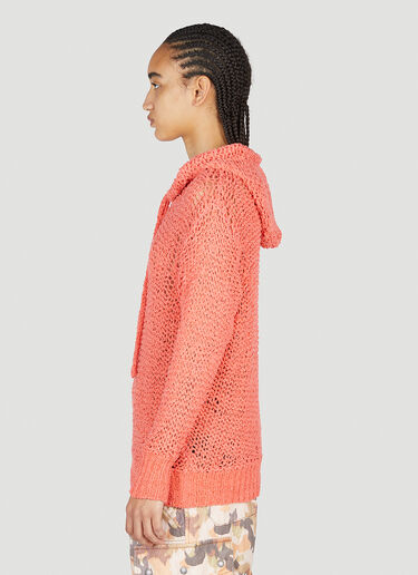 Isabel Marant Étoile Idony Open Knit Hooded Sweater Orange ibe0251013