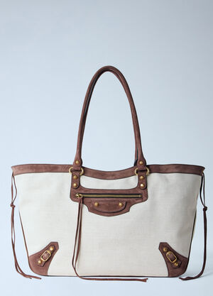 Balenciaga Le City Beach Tote Bag Medium Beige bal0265023