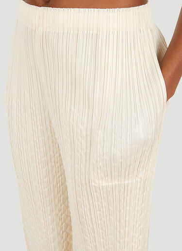 Pleats Please Issey Miyake Cable Stitch Pants Beige plp0251006