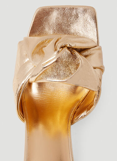 BY FAR Lamar Parchment Heeled Sandals Gold byf0252024
