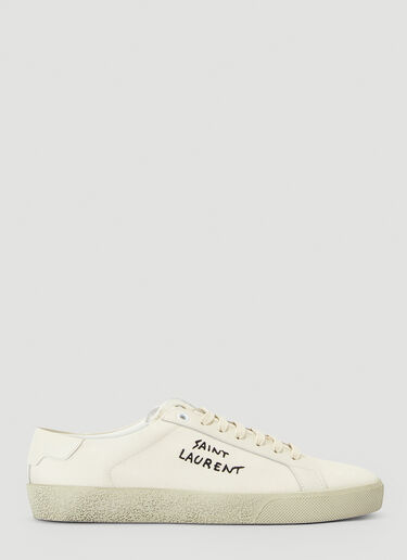 Saint Laurent Court Classic Logo Sneakers Beige sla0239063