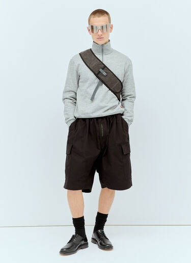 Acne Studios Half-Zip Sweatshirt Grey acn0155023