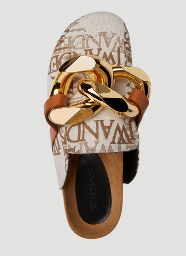 JW Anderson 徽标提花链扣乐福鞋 米色 jwa0251009