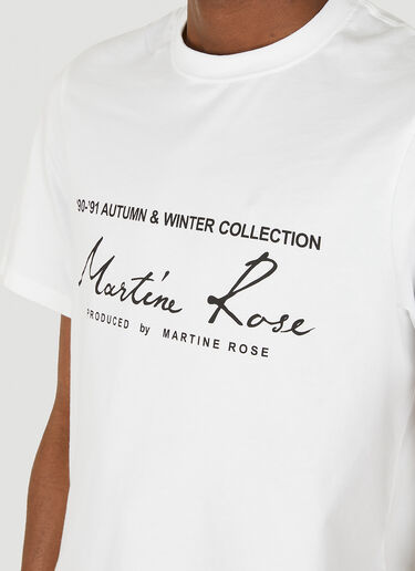 Martine Rose 로고 프린트 티셔츠 화이트 mtr0147002