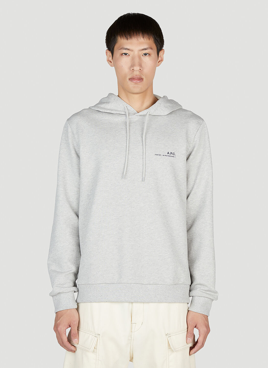 A.P.C. Item Hooded Sweatshirt in Grey LN CC