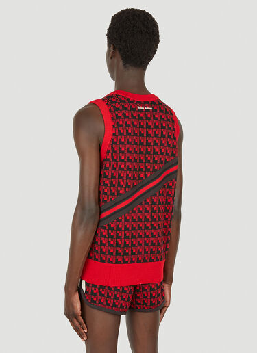 adidas by Wales Bonner Graphic Jacquard Sleeveless Sweater Red awb0348004