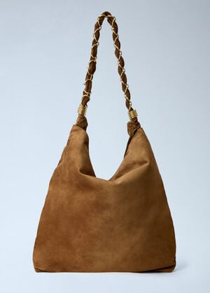 Saint Laurent Amalia Suede Shoulder Bag Brown sla0263086