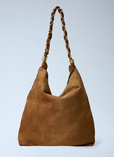 LN-CC® - Saint Laurent: Amalia Suede Shoulder Bag - Brown Saint Laurent Amalia Suede Shoulder Bag Brown sla0263086