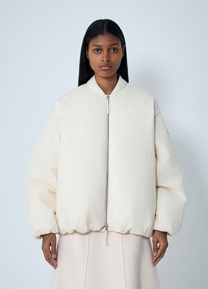 Moncler + Jil Sander Zip-Front Bomber Jacket White mjl0262002
