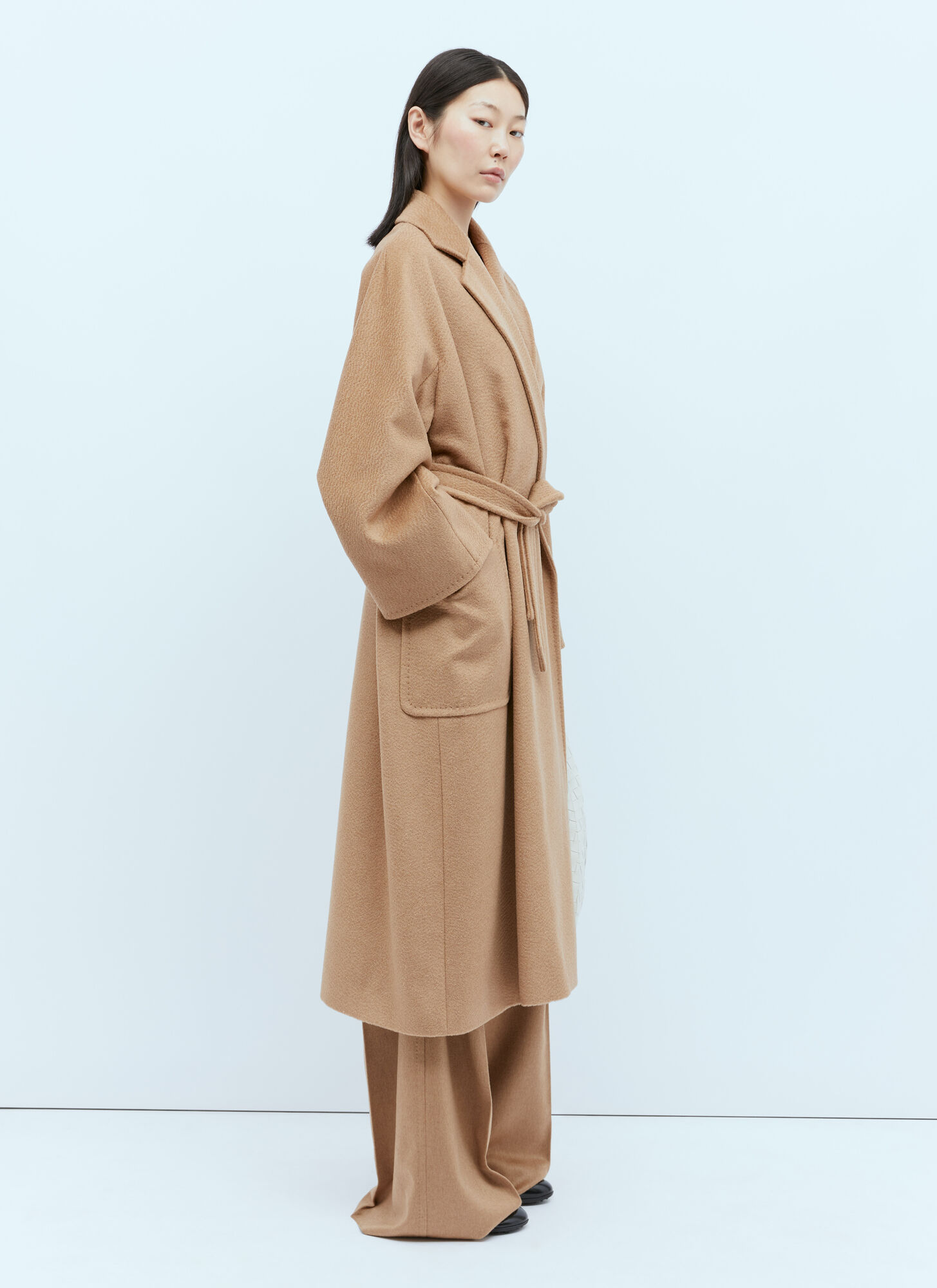 Max Mara Wool Robe Coat In Camel ModeSens