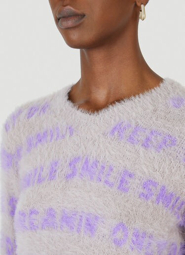 Stella McCartney Slogans Fluffy Sweater Purple stm0247001