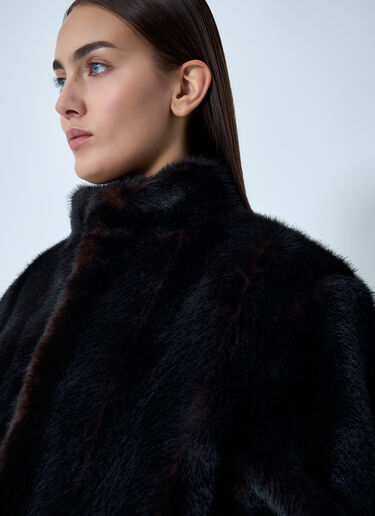 Faux Fur Jacket MM6 Maison Margiela Faux Fur Jacket Brown mmm0262001