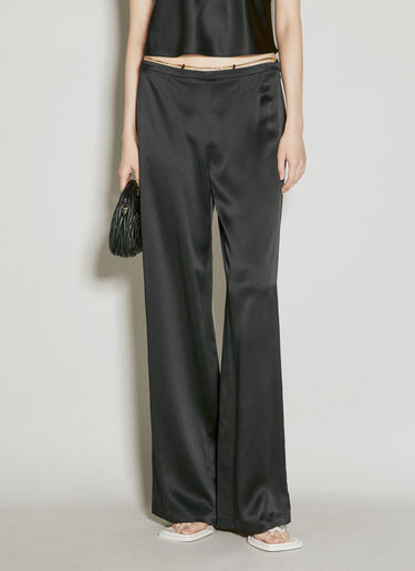 Alexander Wang 铭牌链条腰带长裤  黑色 awg0255006