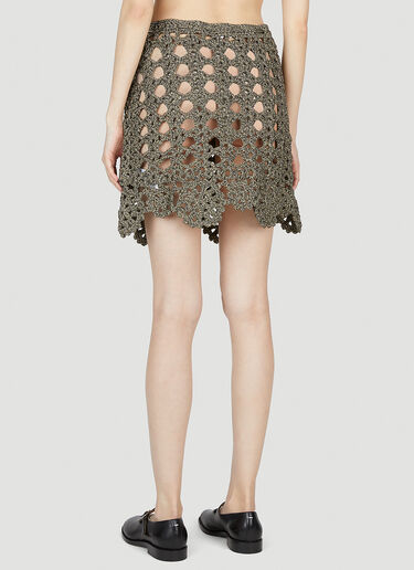 GANNI Crochet Mini Skirt Brown gan0253093