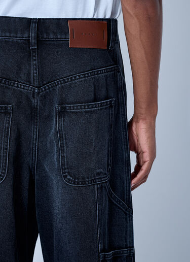LN-CC® - Marni: Denim Workwear Trousers - Black Marni Denim Workwear Trousers Black mni0165006