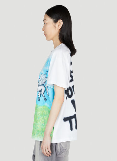 Sky High Farm Workwear Ally Bo Print T-Shirt White skh0352016