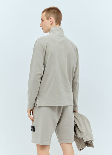 Stone Island 徽标印花长袖 polo 衫 灰色 sto0156017