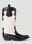 GANNI Embroidered Western Boots Black gan0251042