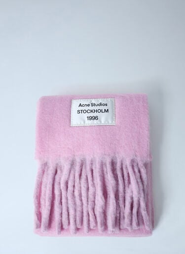 流苏羊毛混纺围巾 Acne Studios 流苏羊毛混纺围巾 粉色 acn0262015