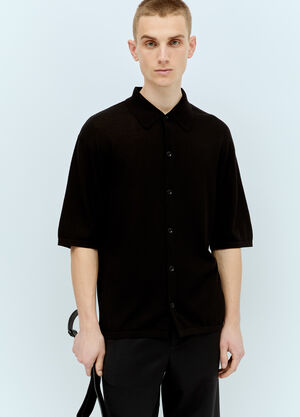 Lemaire Knit Short-Sleeve Shirt Beige lem0256012