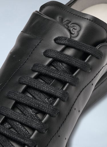 LN-CC® - Y-3: Diagonal Stan Smith Sneakers - Black Y-3 Diagonal Stan Smith Sneakers Black yyy0165027