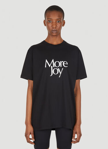 More Joy ロゴプリントクラッシック Tシャツ ブラック mjy0347084