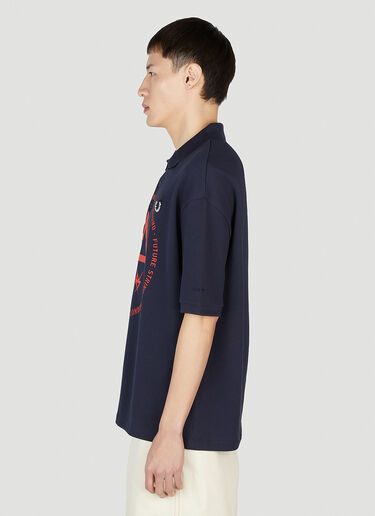 Raf Simons x Fred Perry Printed Polo Top Dark Blue rsf0152007