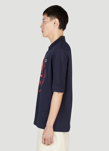 Raf Simons x Fred Perry Printed Polo Top Dark Blue rsf0152007