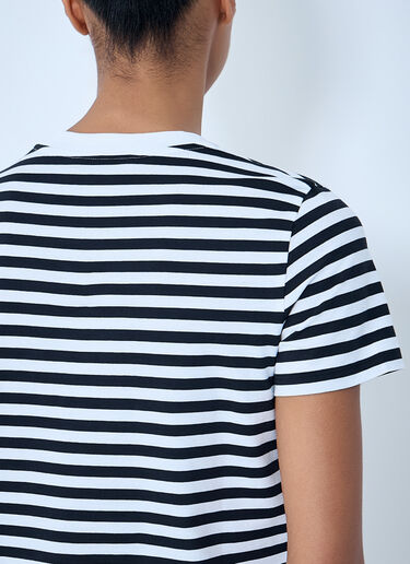 Max Mara Striped Cotton Jersey T-Shirt Black max0264013