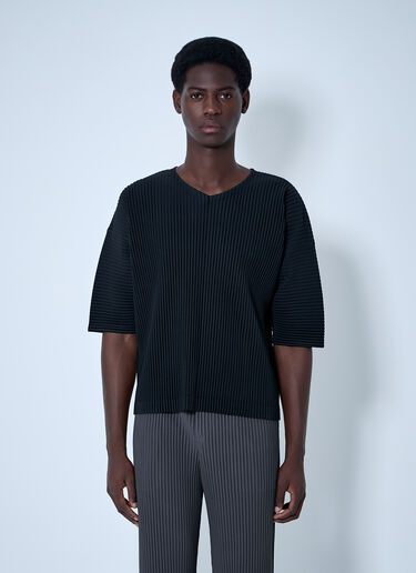 Homme Plissé Issey Miyake 褶裥上衣  黑色 hmp0160016