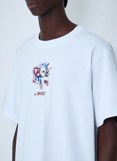 Graphic Motif Cotton T-Shirt Awake NY Graphic Motif Cotton T-Shirt White awa0162011