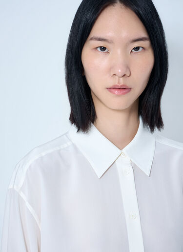 LN-CC® - Toteme: Silk Crepe Shirt - White Toteme Silk Crepe Shirt White tot0265009